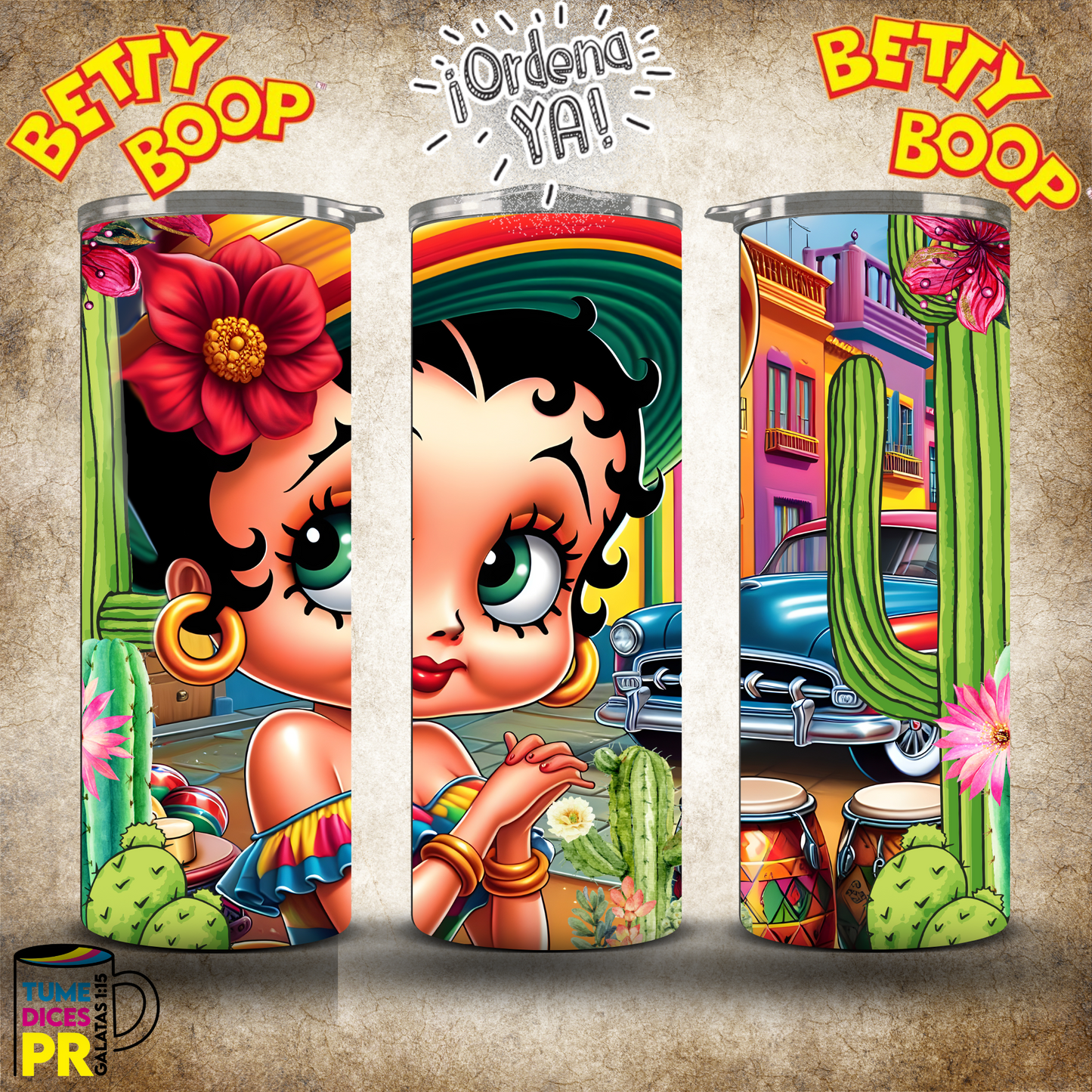 BETTY BOOP Skinny Tumbler