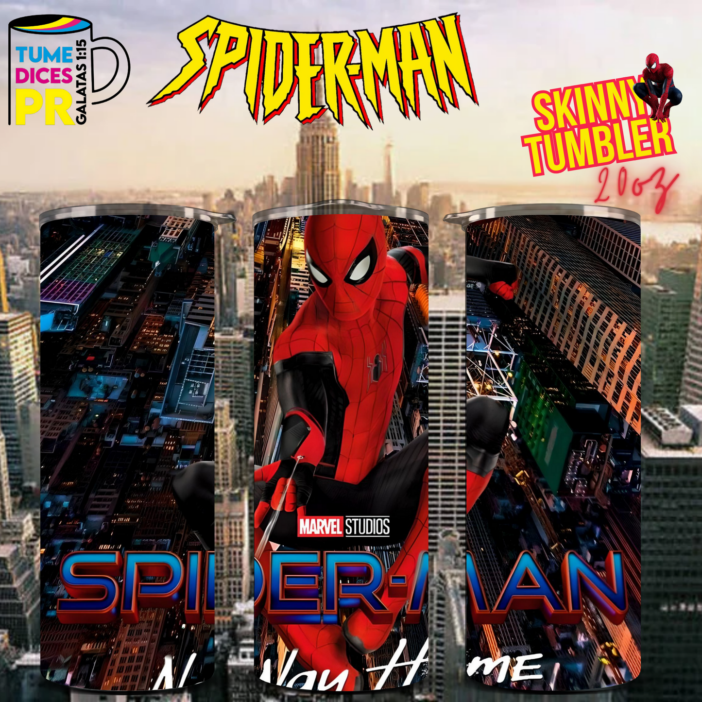 SPIDERMAN Skinny Tumbler