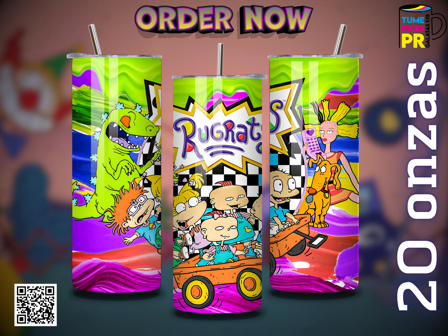 RUGRATS Skinny Tumbler