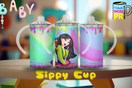Sippy Cup Mulán 4 12 oz | Acero inoxidable | Con sorbeto