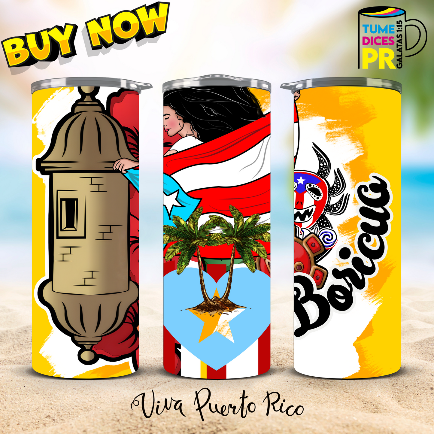 PUERTO RICO Skinny Tumbler