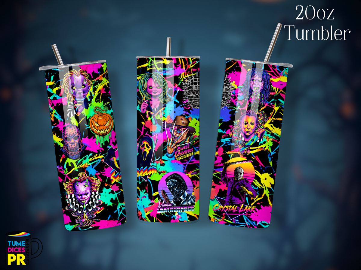 Tumbler Halloween 1 Skinny 20 oz | Personalizable | Mantiene frío y calor