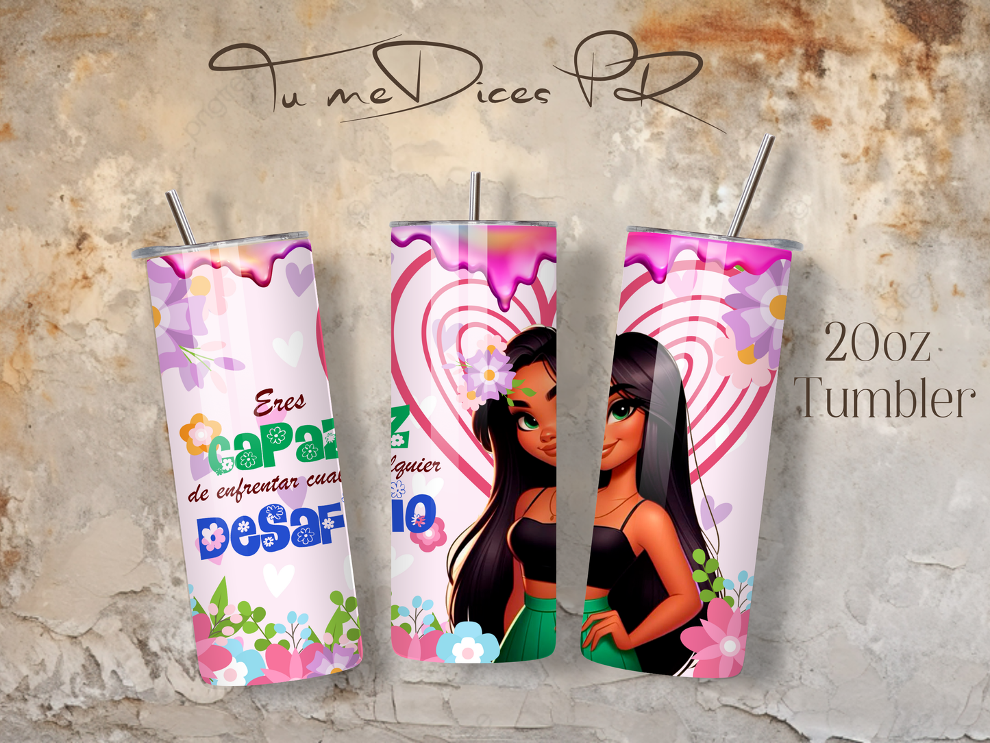 MENSAJES POSITIVOS Skinny Tumbler