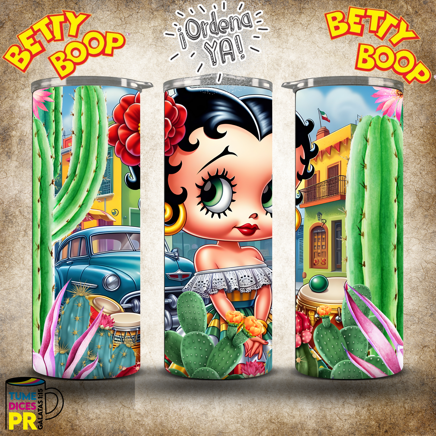 BETTY BOOP Skinny Tumbler