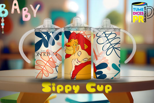 Sippy Cup El Rey León 12 oz | Acero inoxidable | Con sorbeto