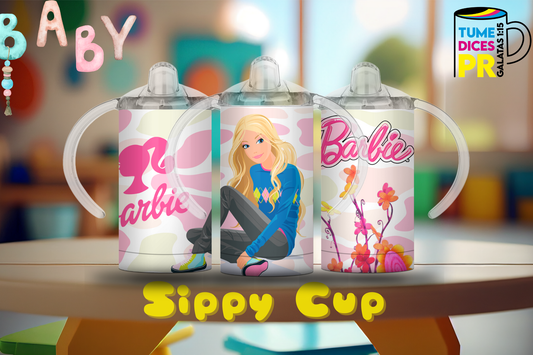 Sippy Cup Barbie 6 12 oz | Acero inoxidable | Con sorbeto