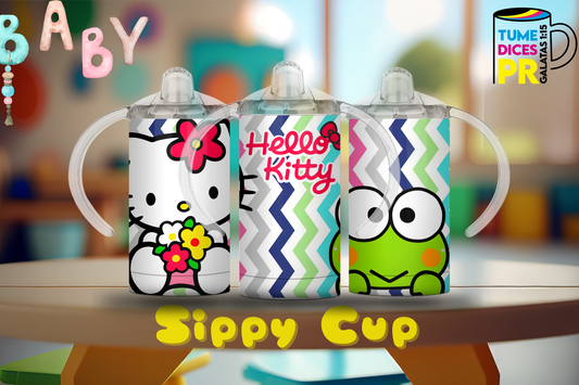 Sippy Cup Hello Kitty y Keroppi 2 12 oz | Acero inoxidable | Con sorbeto