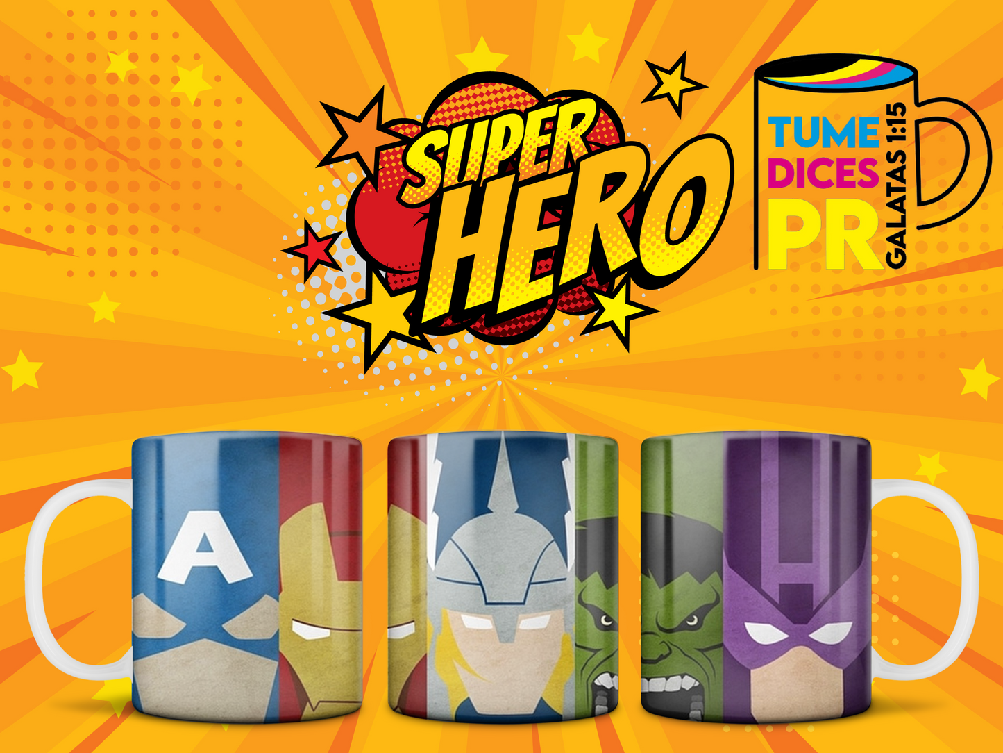 Taza Super Heroes