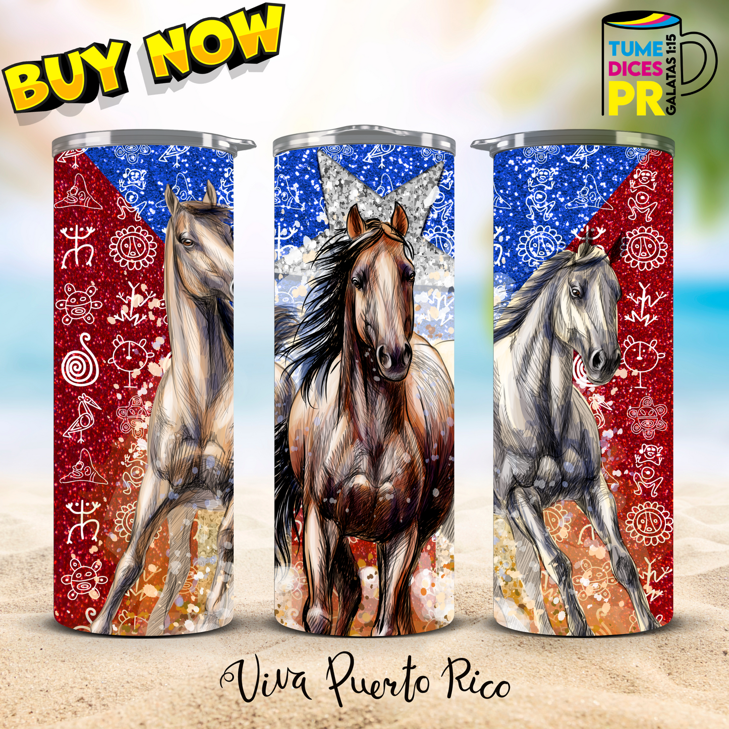 PUERTO RICO Skinny Tumbler