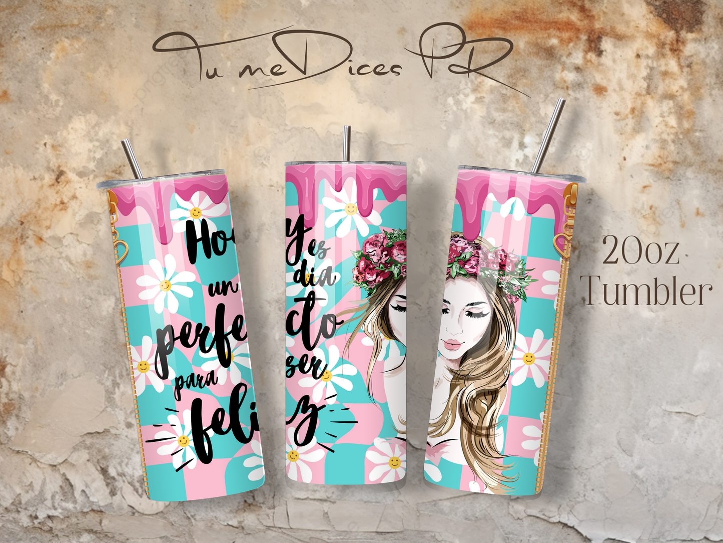 MENSAJES POSITIVOS Skinny Tumbler