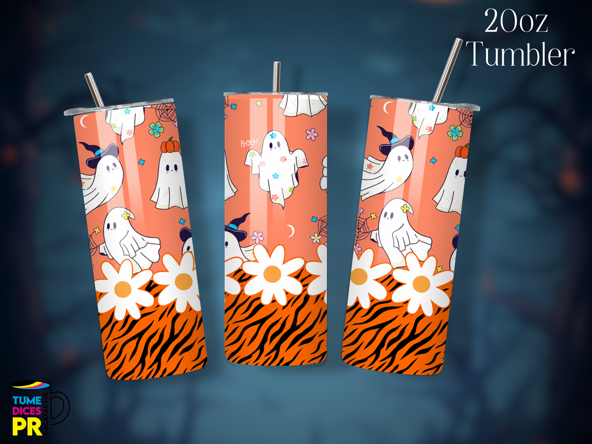 Tumbler Halloween 1 Skinny 20 oz | Personalizable | Mantiene frío y calor