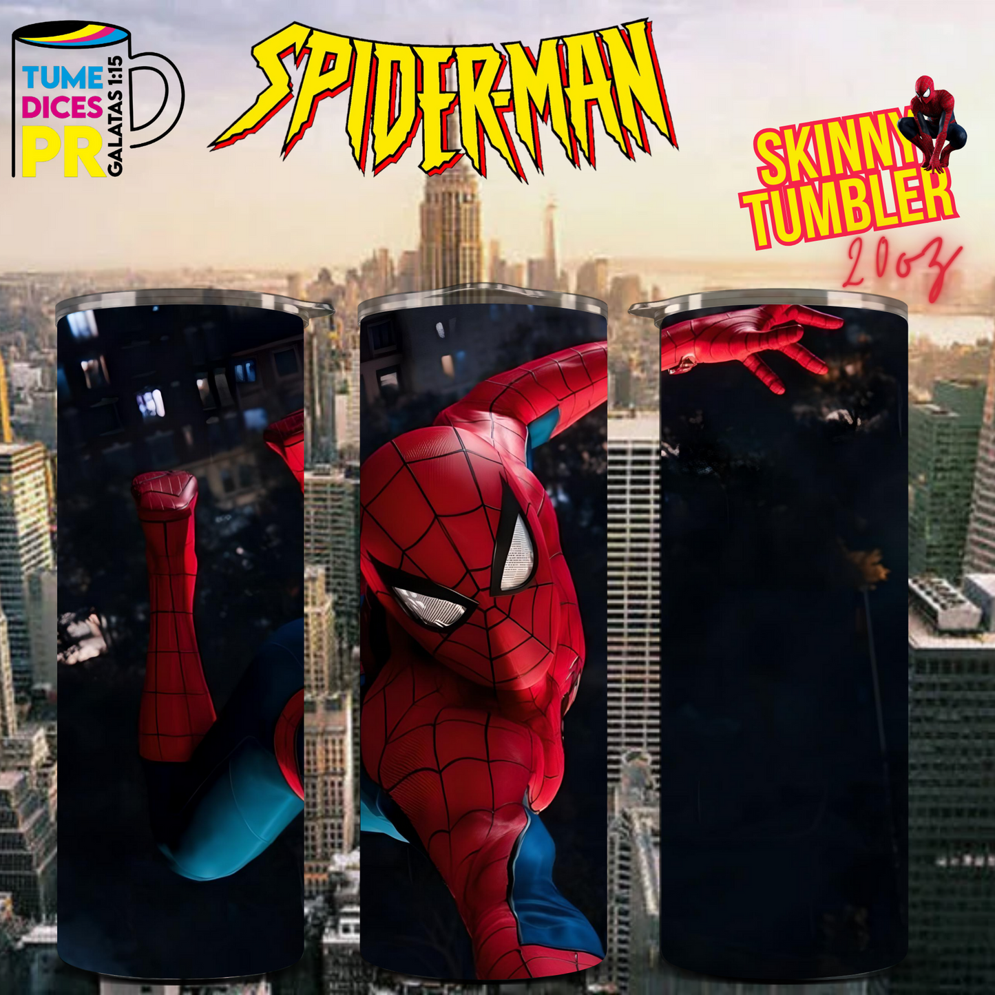 SPIDERMAN Skinny Tumbler