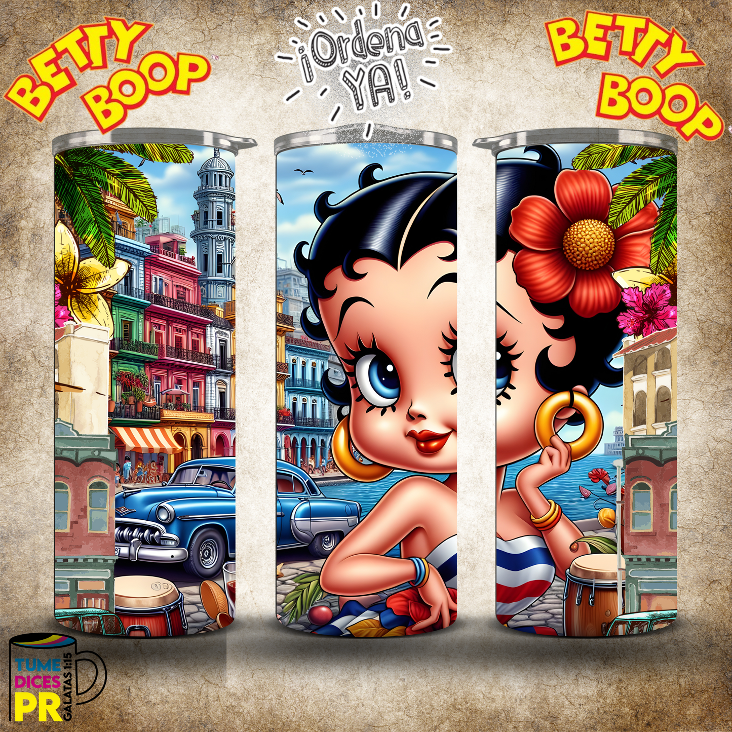 BETTY BOOP Skinny Tumbler