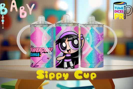 Sippy Cup Chicas Superpoderosas 12 oz | Acero inoxidable | Con sorbeto