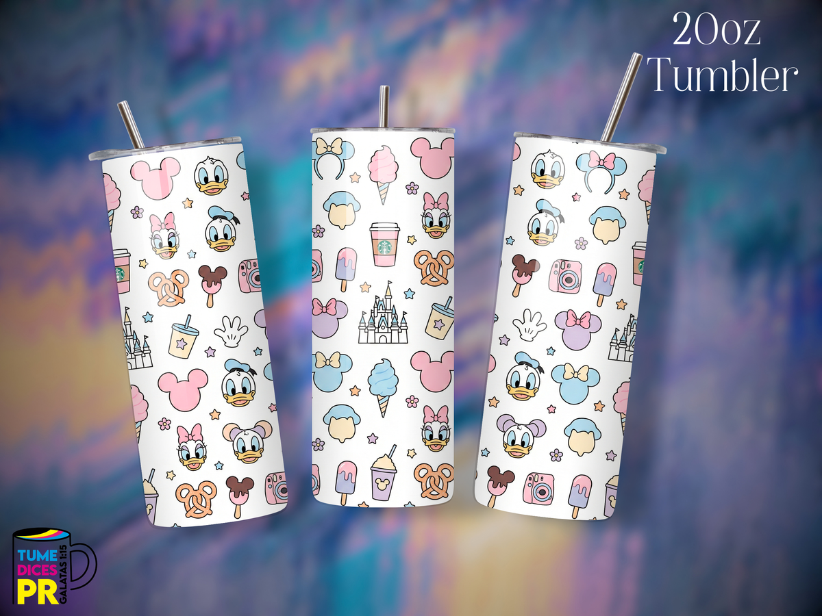 Tumbler Mundo Mágico 1 Skinny 20 oz | Personalizable | Mantiene frío y calor