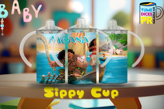 Sippy Cup Moana 2 12 oz | Acero inoxidable | Con sorbeto