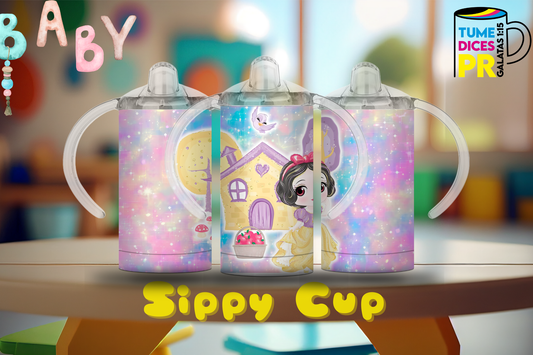 Sippy Cup Blancanieves 12 oz | Acero inoxidable | Con sorbeto