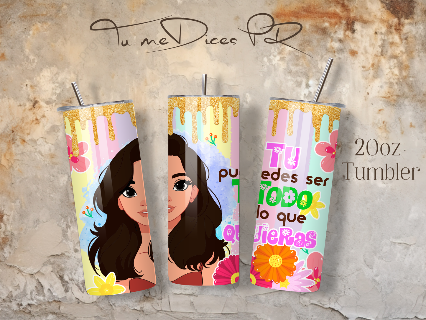 MENSAJES POSITIVOS Skinny Tumbler