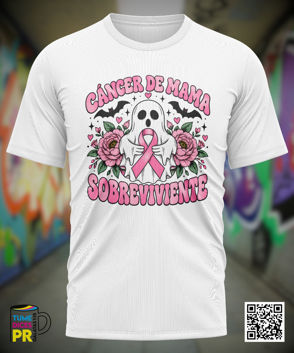 Camiseta OCTUBRE CONTRA EL CANCER | Algodón y poliéster | Tallas S–XL