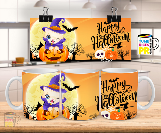 Taza Halloween Animalitos