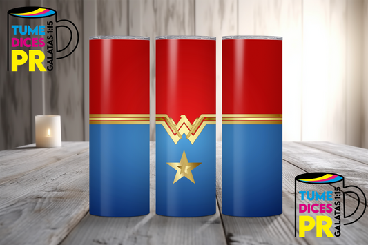 Wonder Woman Skinny Tumbler
