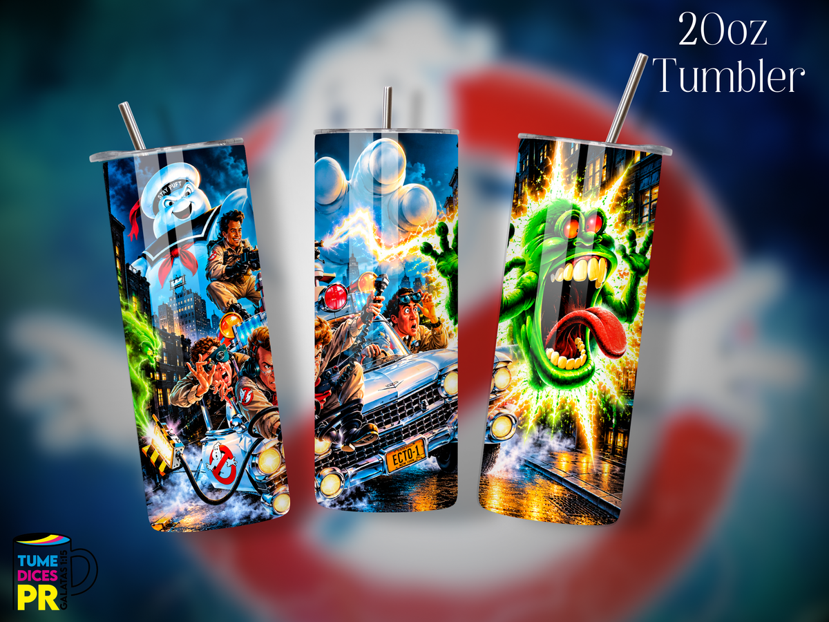 Tumbler Ghostbusters Skinny 20 oz | Personalizable | Mantiene frío y calor