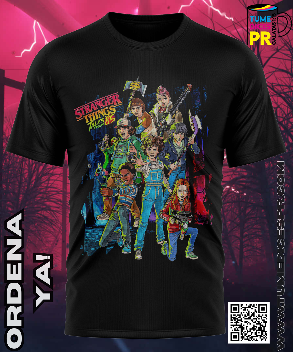 Camiseta STRANGER THINGS | Algodón y poliéster | Tallas S–XL