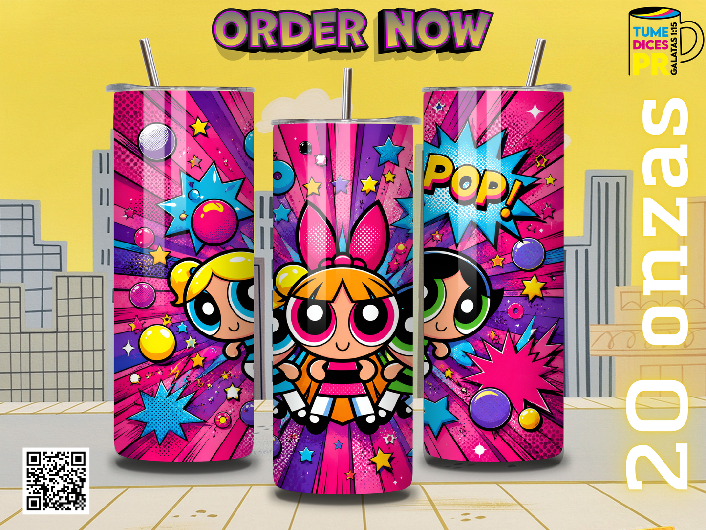 POWERPUFF GIRLS Skinny Tumbler