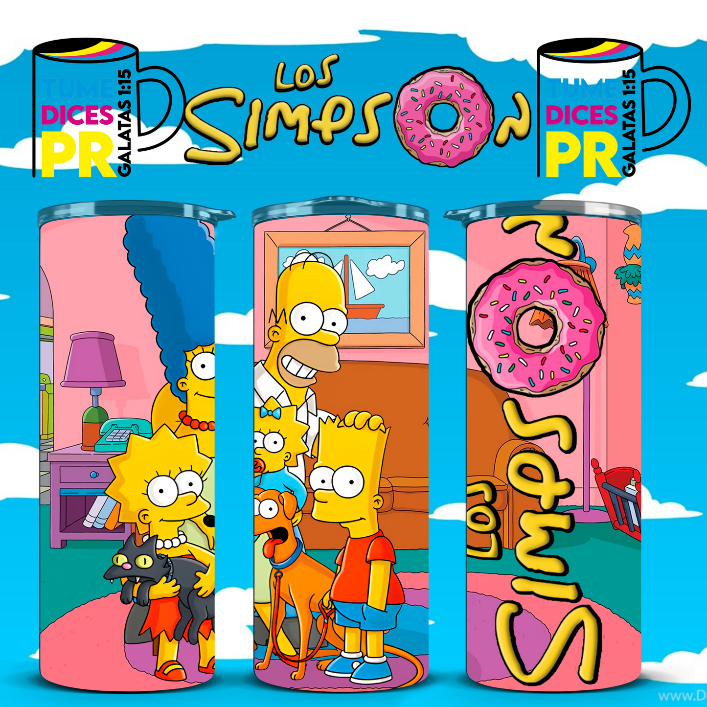 LOS SIMPSONS Skinny Tumbler