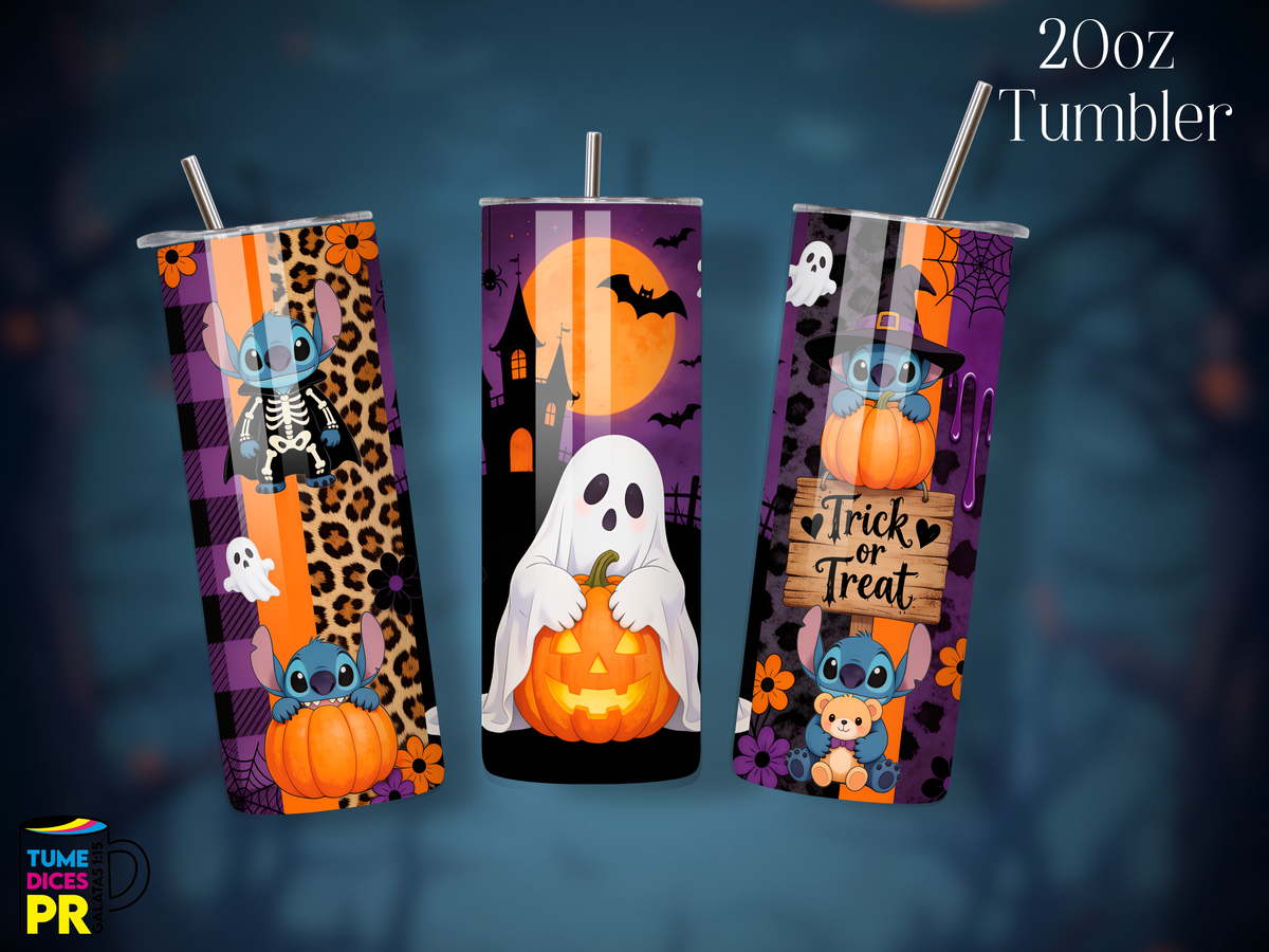 Tumbler Halloween 1 Skinny 20 oz | Personalizable | Mantiene frío y calor