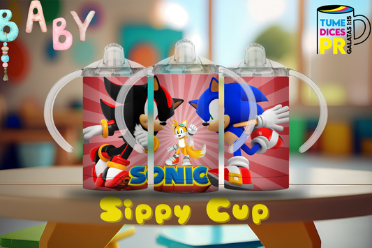 Sippy Cup Sonic y Shadow 2 12 oz | Acero inoxidable | Con sorbeto