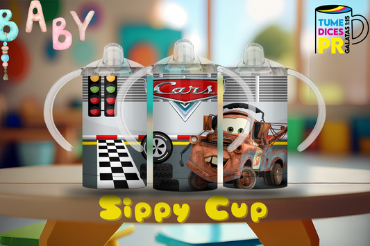 Sippy Cup Cars Mate 12 oz | Acero inoxidable | Con sorbeto