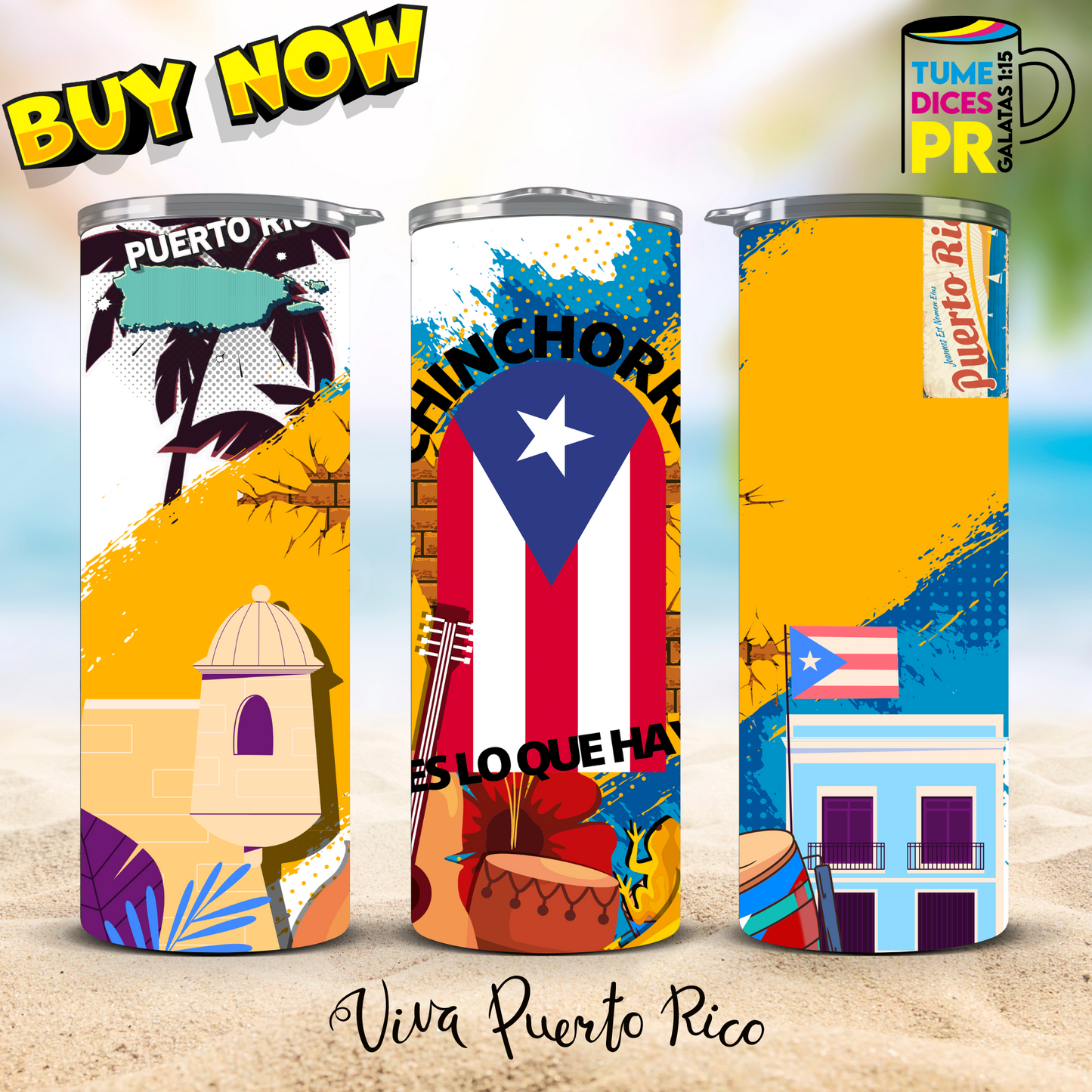 PUERTO RICO Skinny Tumbler