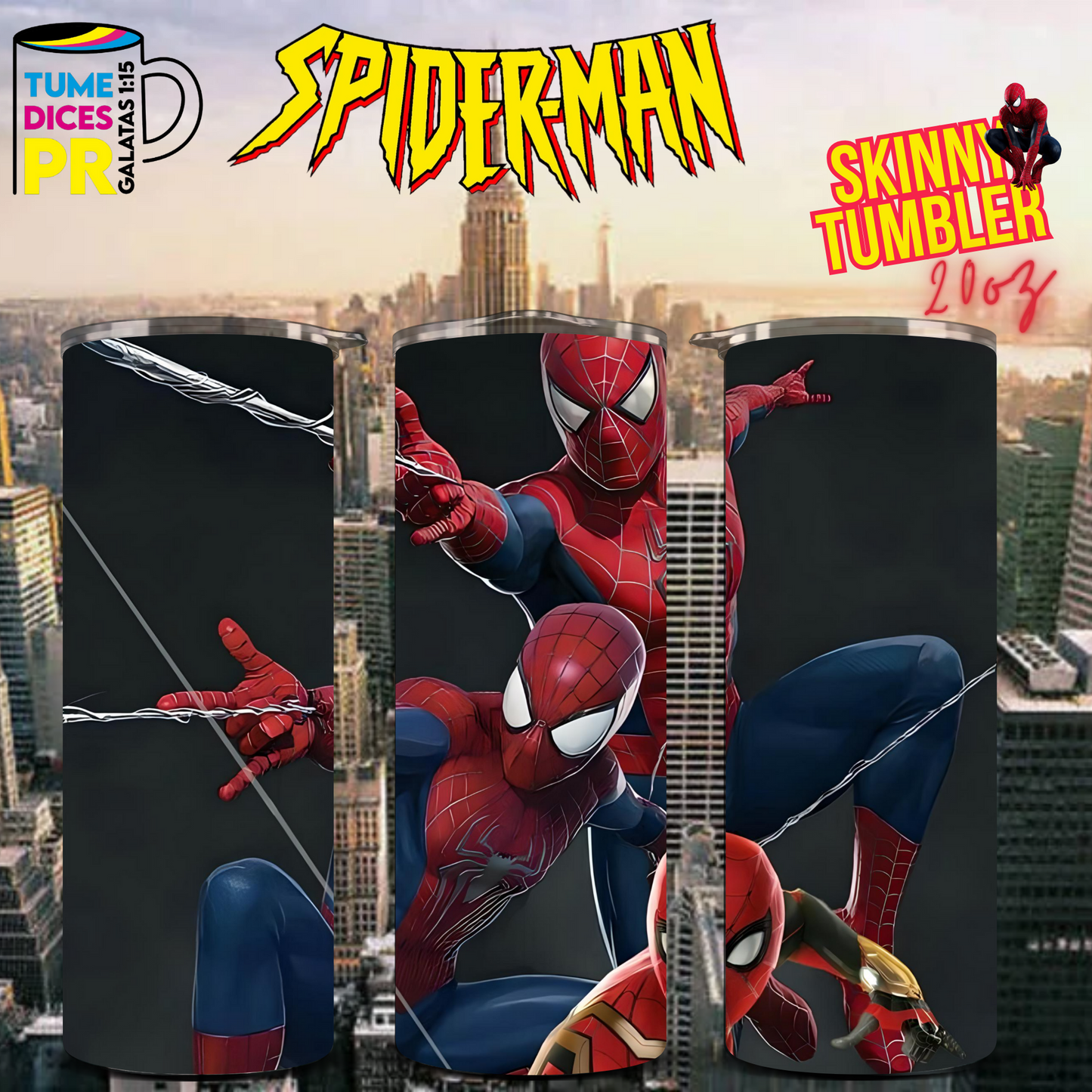 SPIDERMAN Skinny Tumbler