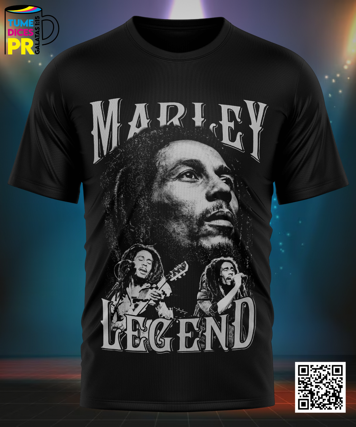 Camiseta BOB MARLEY | Algodón y poliéster | Tallas S–XL
