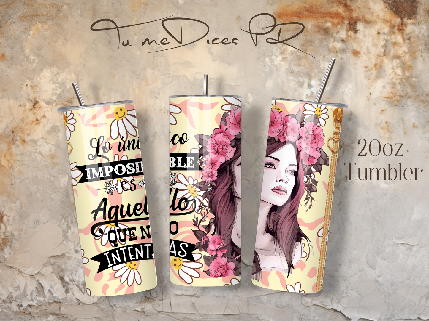 MENSAJES POSITIVOS Skinny Tumbler