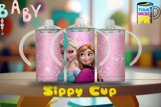 Sippy Cup Elsa y Anna Frozen 12 oz | Acero inoxidable | Con sorbeto