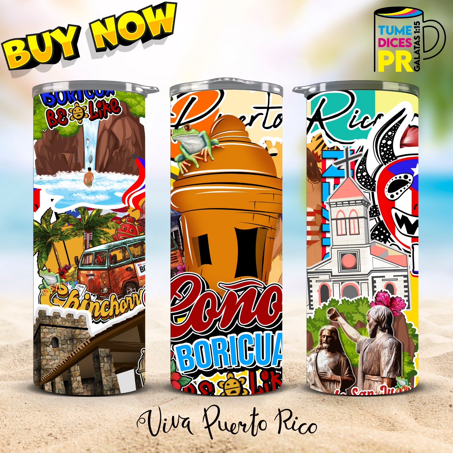PUERTO RICO Skinny Tumbler