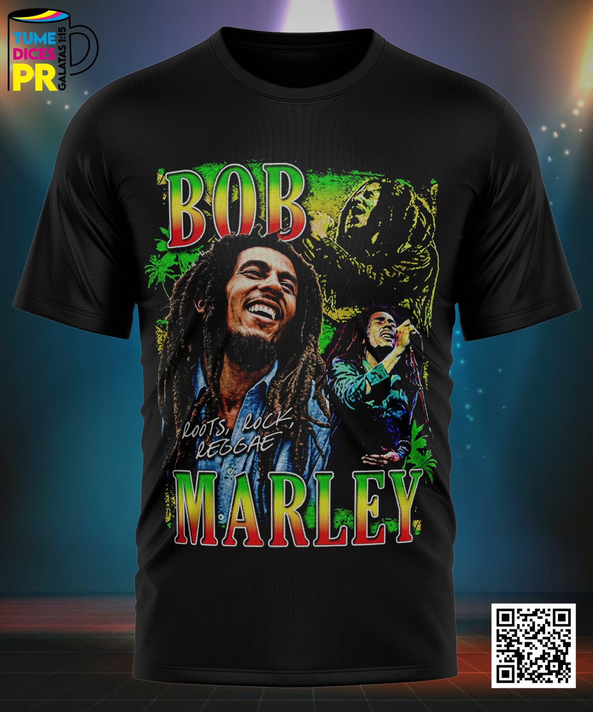 Camiseta BOB MARLEY | Algodón y poliéster | Tallas S–XL