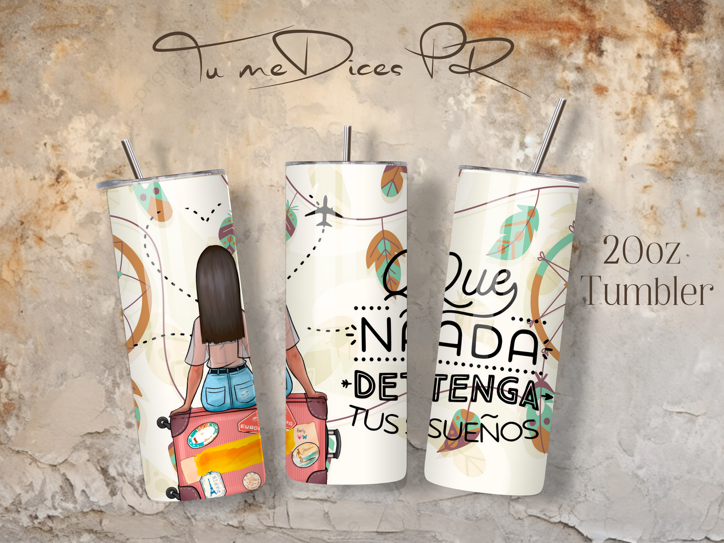 MENSAJES POSITIVOS Skinny Tumbler