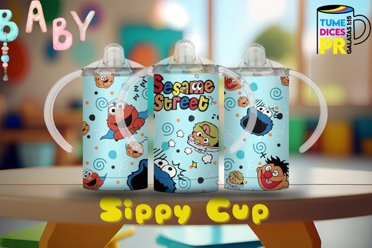 Sippy Cup Plaza Sésamo 2 12 oz | Acero inoxidable | Con sorbeto