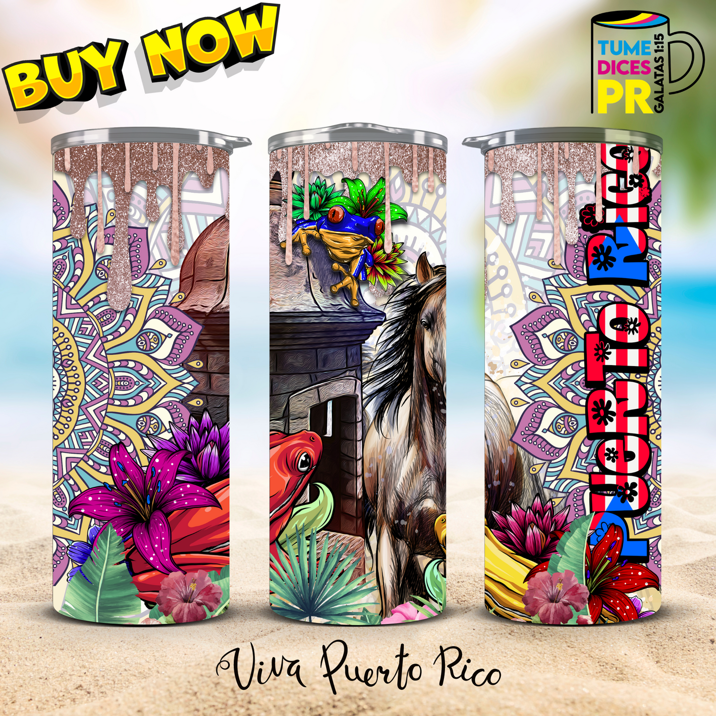 PUERTO RICO Skinny Tumbler