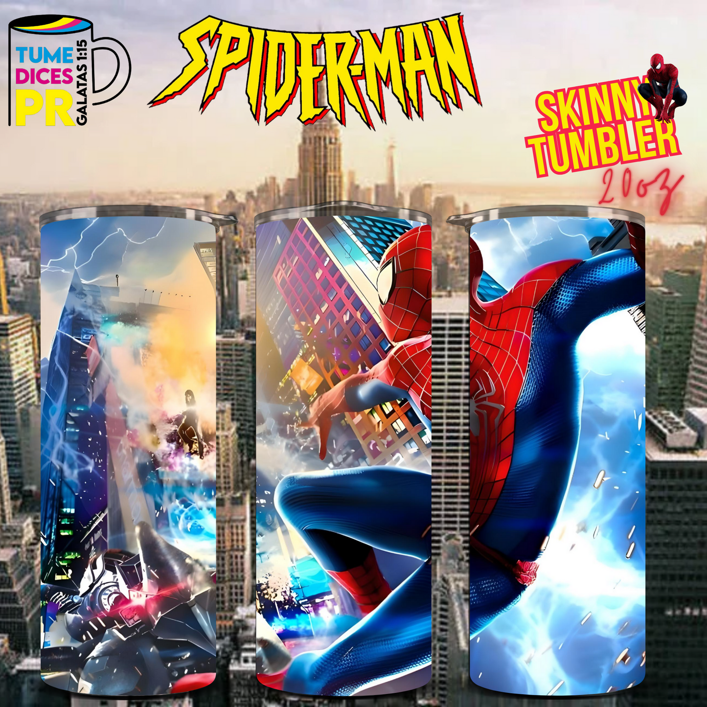 SPIDERMAN Skinny Tumbler
