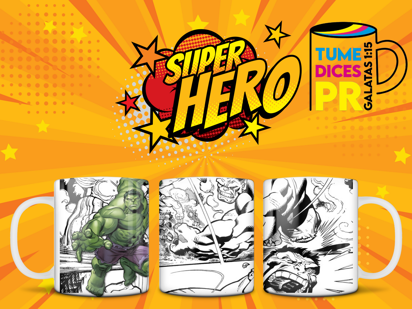 Taza Super Heroes