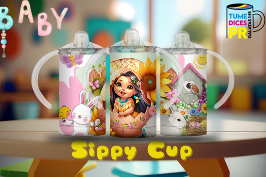 Sippy Cup Pocahontas 12 oz | Acero inoxidable | Con sorbeto