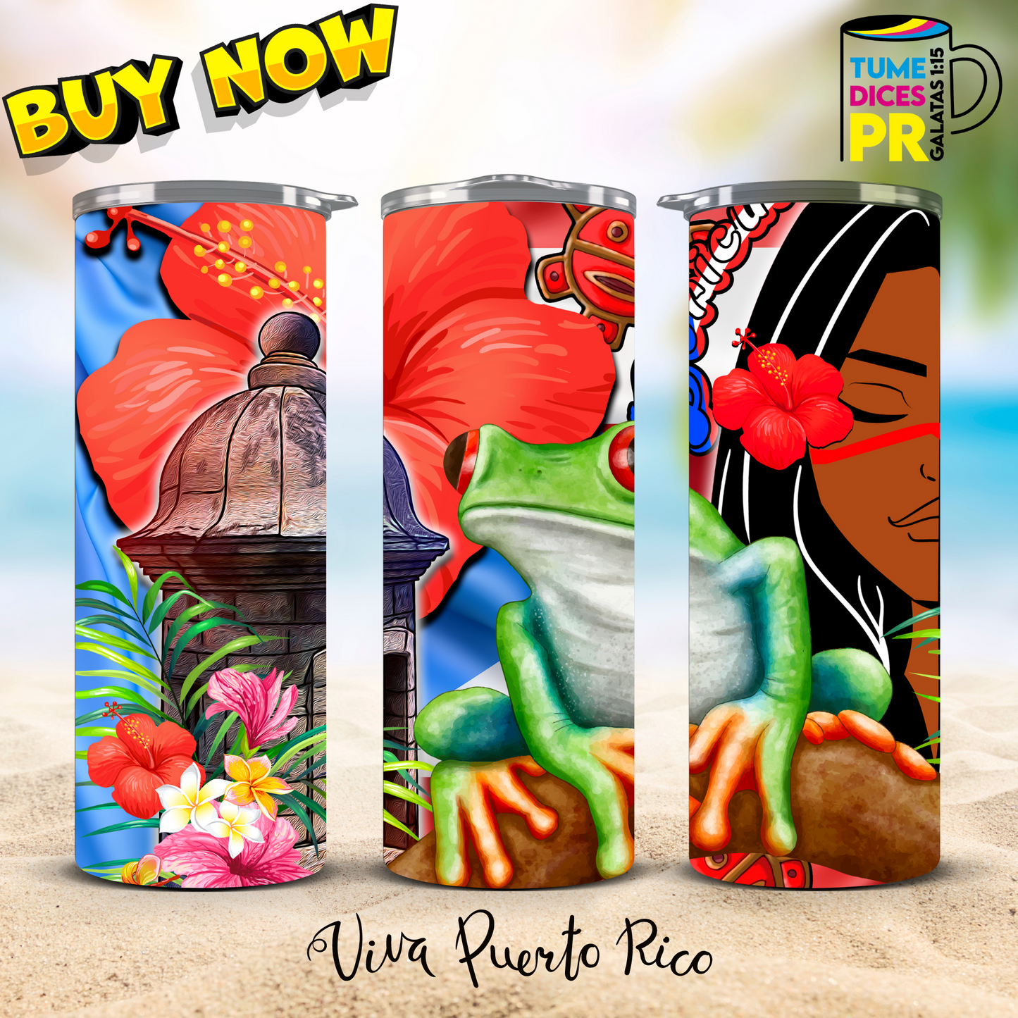 PUERTO RICO Skinny Tumbler
