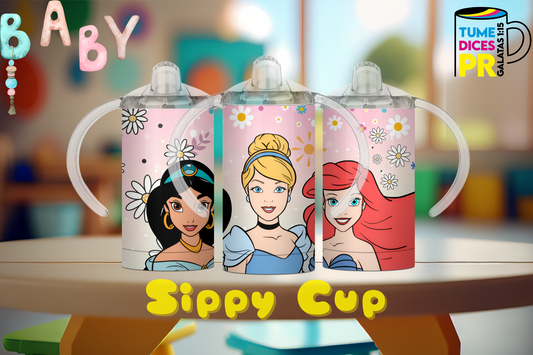 Sippy Cup Princesas Disney 12 oz | Acero inoxidable | Con sorbeto