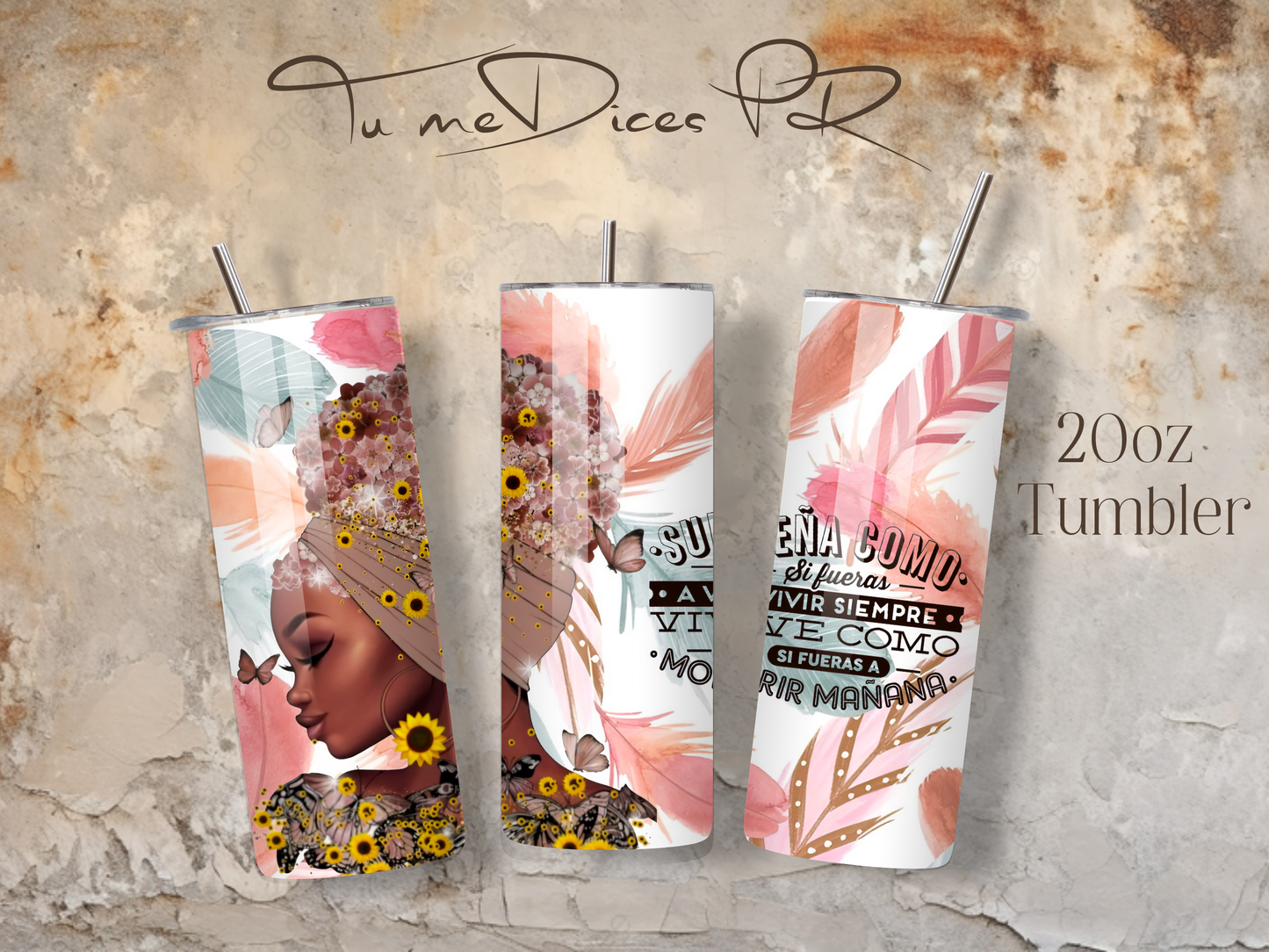 MENSAJES POSITIVOS Skinny Tumbler