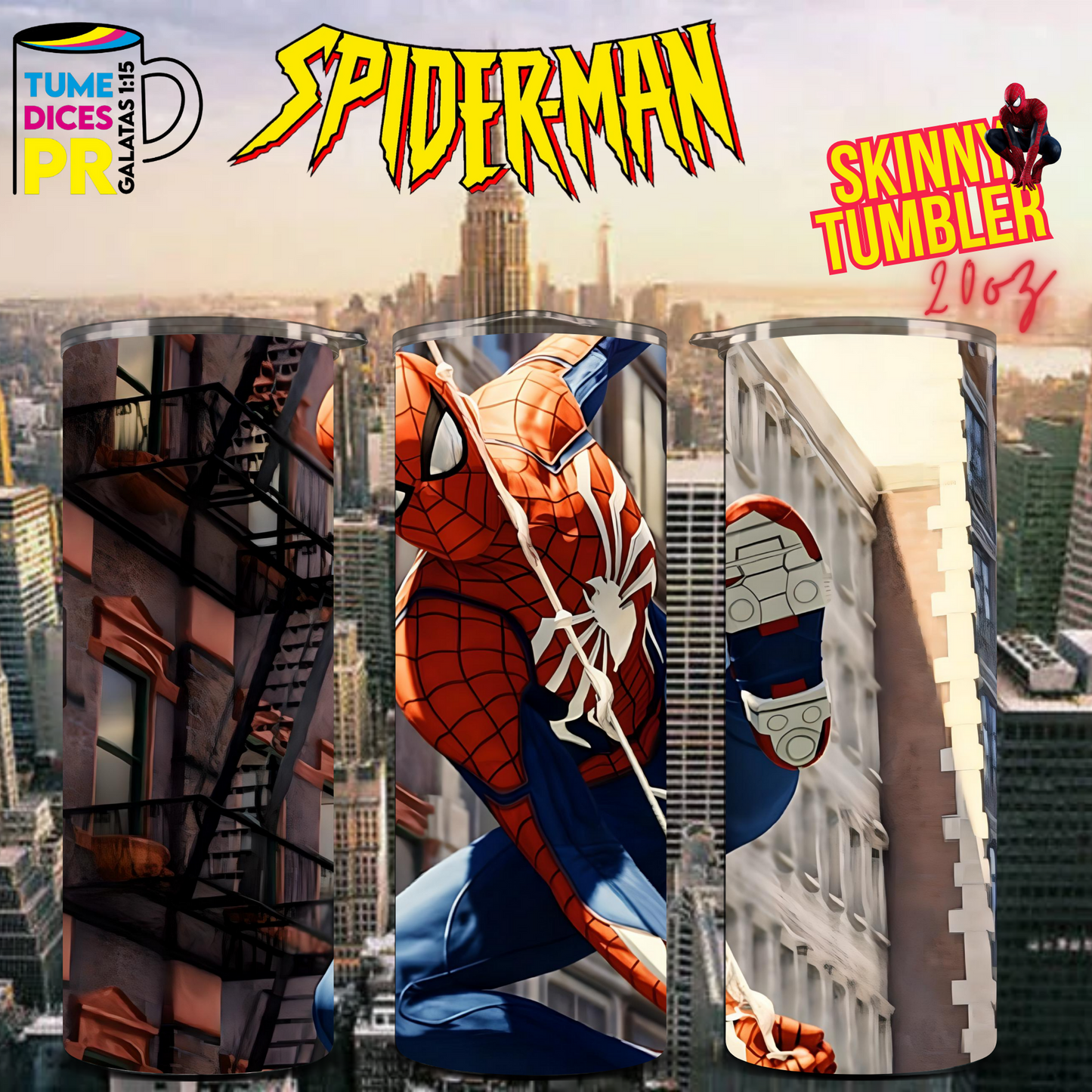 SPIDERMAN Skinny Tumbler