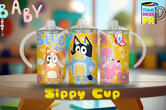 Sippy Cup Bluey 12 oz | Acero inoxidable | Con sorbeto